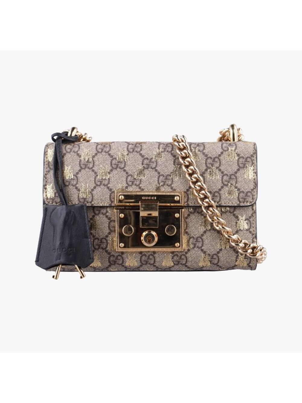 Gucci Padlock Brown Leather Shoulder Bag